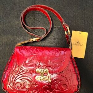 Patricia Nash Crimson Floral Mini Bag